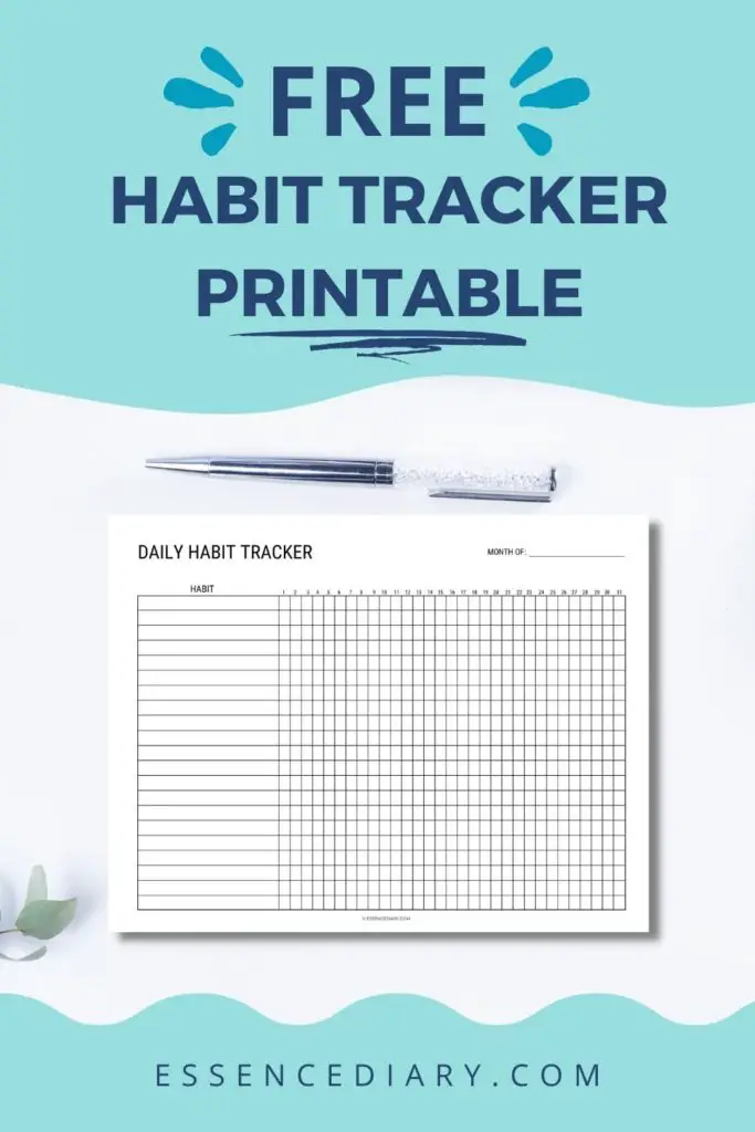 free habit tracker printable